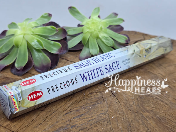 White Sage Incense Sticks – P.R.E.C.I.O.U.S (20 Pack, 24cm) 🌬️🌿