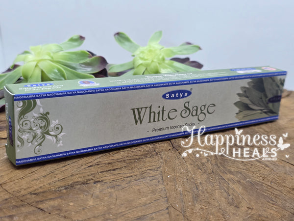 White Sage Premium Incense Sticks – Satya 🌿✨