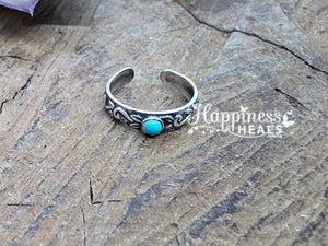 Sterling Silver Turquoise Toe Ring