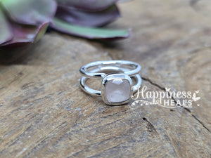 Rose Quartz Ring - Size 8