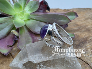 Sterling Silver Amethyst Ring - Size 7