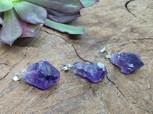 Amethyst Point Pendant – Calm, Clarity & Spiritual Connection (Raw)