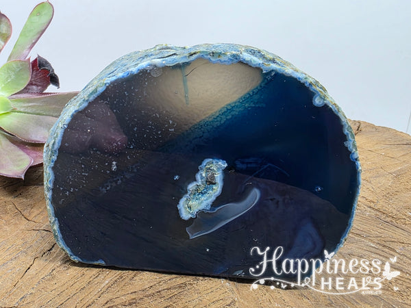 Agate Tea Light Candle Holder - Blue/Green