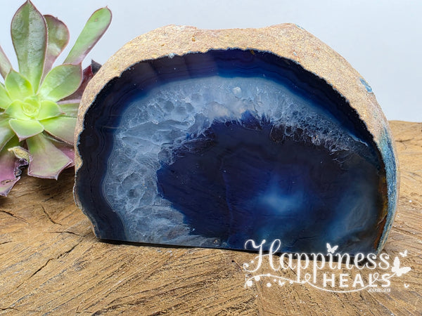 Agate Tea Light Candle Holder - Blue/Green