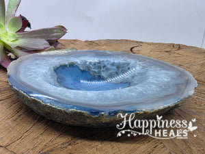 Blue Agate Geode Bowl – Harmony, Healing & Natural Beauty
