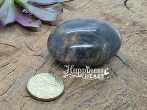 Black Moonstone Egg – Lunar Wisdom & Emotional Protection