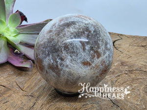 Black and White Moonstone Sphere – Lunar Wisdom & Emotional Protection