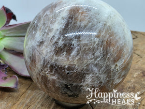 Black and White Moonstone Sphere – Lunar Wisdom & Emotional Protection