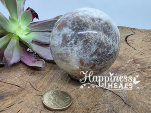 Black and White Moonstone Sphere – Lunar Wisdom & Emotional Protection