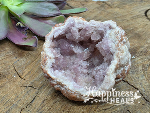 Geoda de amatista rosa