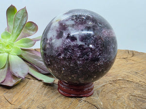 Lepidolite & Rubellite Sphere