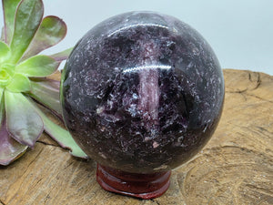 Lepidolite & Rubellite Sphere