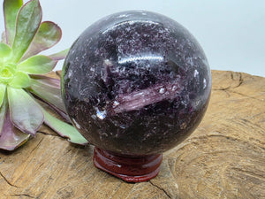 Lepidolite & Rubellite Sphere