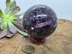 Lepidolite & Rubellite Sphere