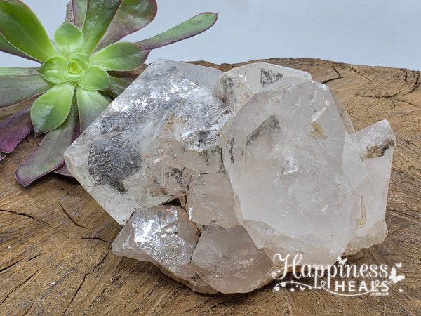 Quartz with Hematite Cluster