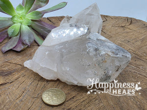 Quartz with Hematite Cluster