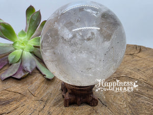 Clear Quartz Sphere with Rainbows
