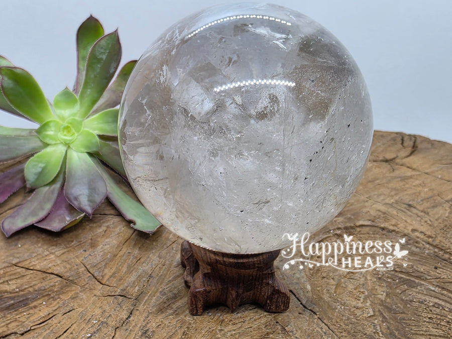 Clear Quartz Sphere with Rainbows