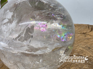 Clear Quartz Sphere with Rainbows