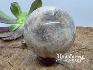 Black and White Moonstone Sphere – Lunar Wisdom & Emotional Protection