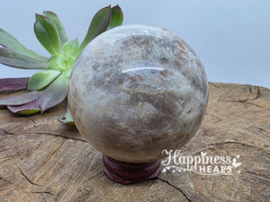Black and White Moonstone Sphere – Lunar Wisdom & Emotional Protection