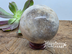 Black and White Moonstone Sphere – Lunar Wisdom & Emotional Protection