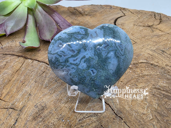 Moss Agate Heart