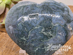 Moss Agate Heart
