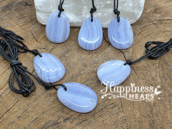 Blue Lace Agate Drops Pendants