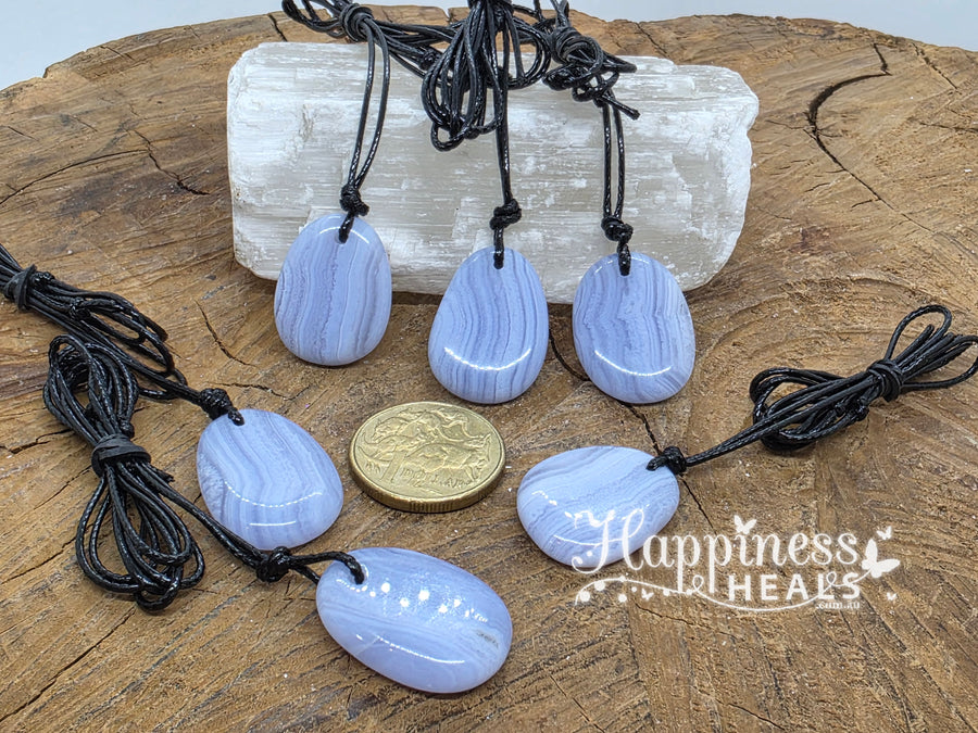 Blue Lace Agate Drops Pendants