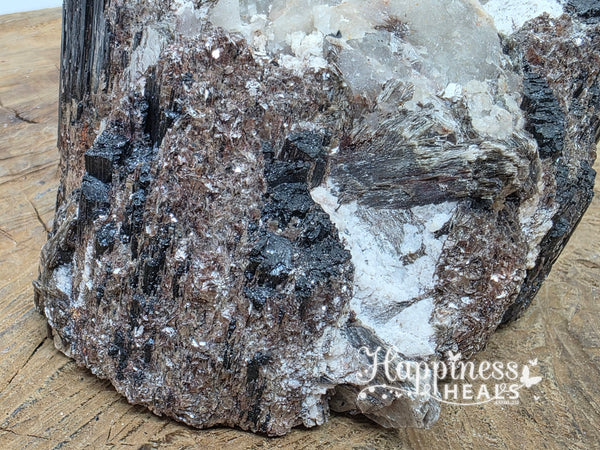 Black Tourmaline with Mica – Shielding Strength & Reflective Light 🖤✨