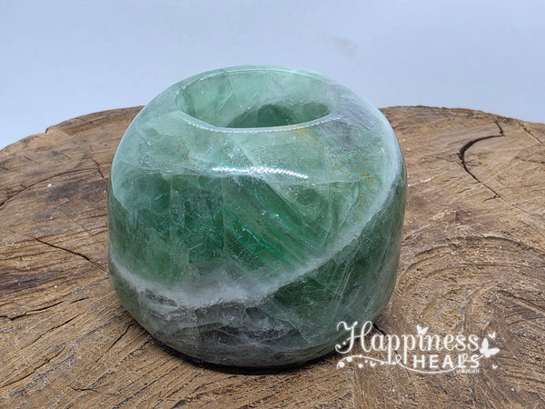 Fluorite Tea Light Candle Holder