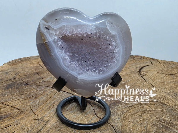 Agate Druze Geode – Heart Shape 💖✨