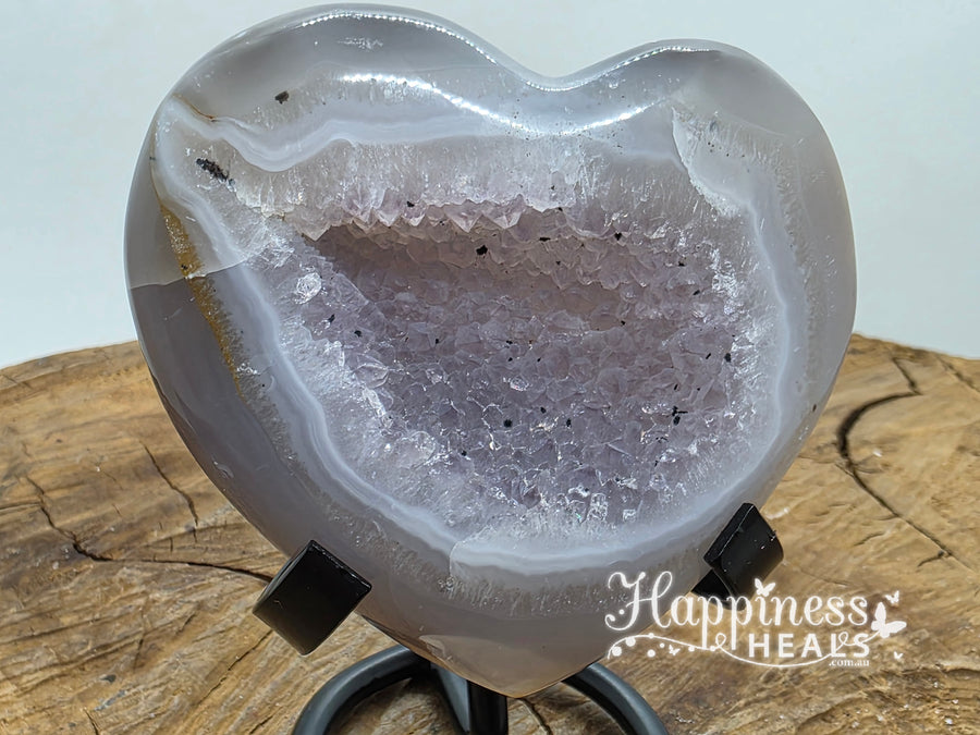 Agate Druze Geode – Heart Shape 💖✨