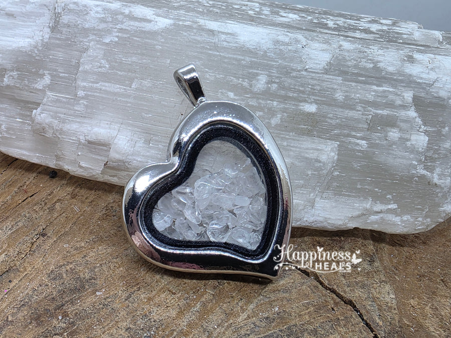 Crystal Heart Window Pendants