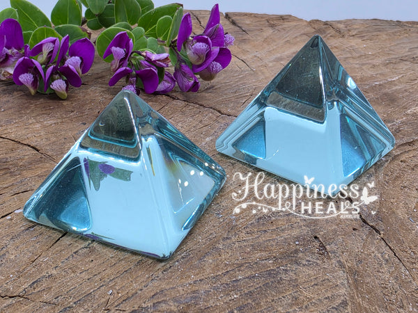 Light Blue Obsidian Pyramid