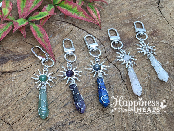 Sun Charm with Crystal point