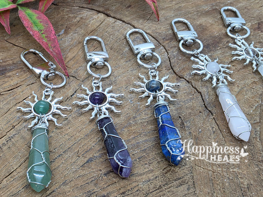 Sun Charm with Crystal point