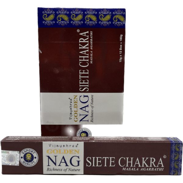 Seven Chakra - Golden NAG - Incense Sticks - 15g
