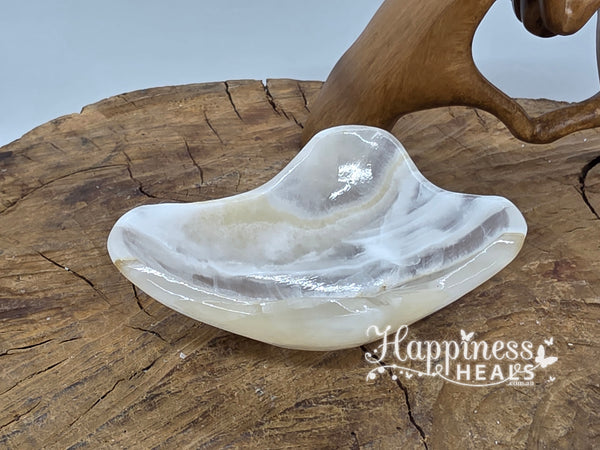 White Aragonite  Bowl