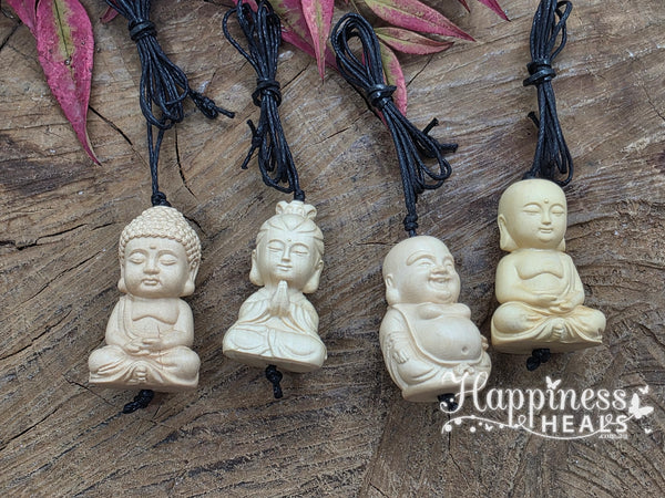 Wooden Buddha Necklace