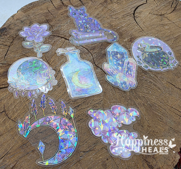 Colourful Holographic Mixed Pack of Stickers