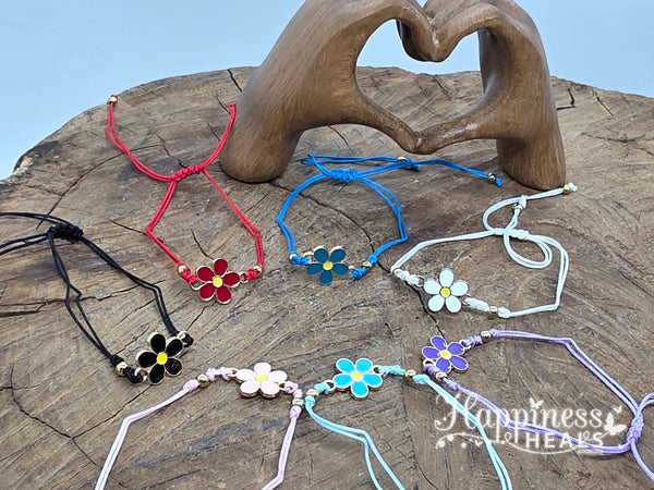 Colorful Flower String Bracelets – Playful, Vibrant & Adjustable