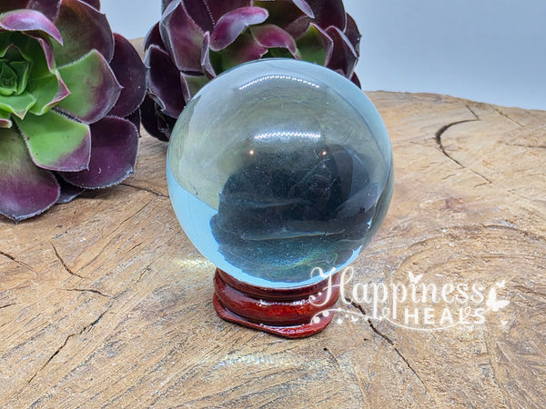 Light Blue Obsidian Sphere – Soothing Clarity & Spiritual Communication 🔮💙