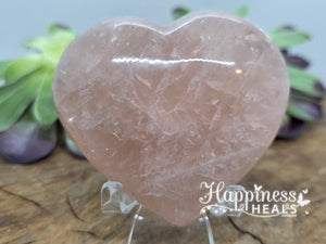 Corazón de cuarzo rosa