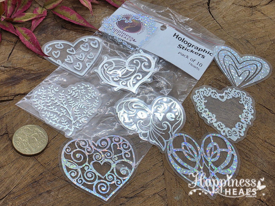 Holographic Heart Stickers