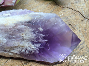 Dragon Tooth Amethyst Elestial Crystal Point Wand