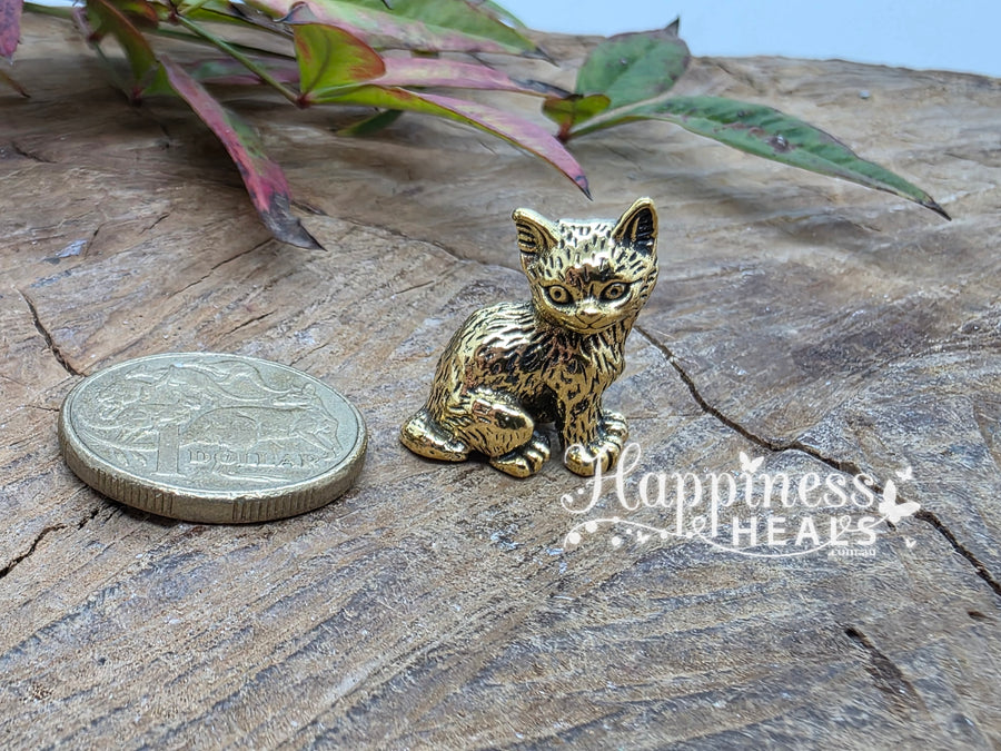 Brass Cat Figurine