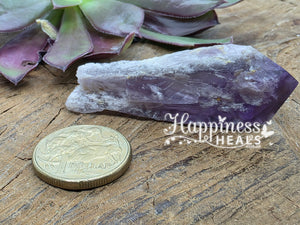 Dragon Tooth Amethyst Elestial Crystal Point Wand