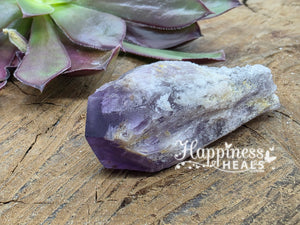 Dragon Tooth Amethyst Elestial Crystal Point Wand